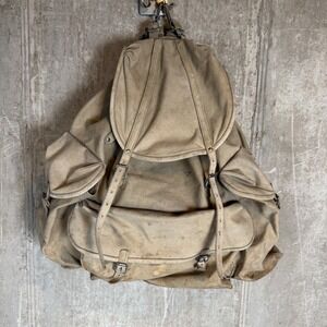 Vintage 60s Bergans Original Oslo Norway External Frame Canvas Rucksack Backpack